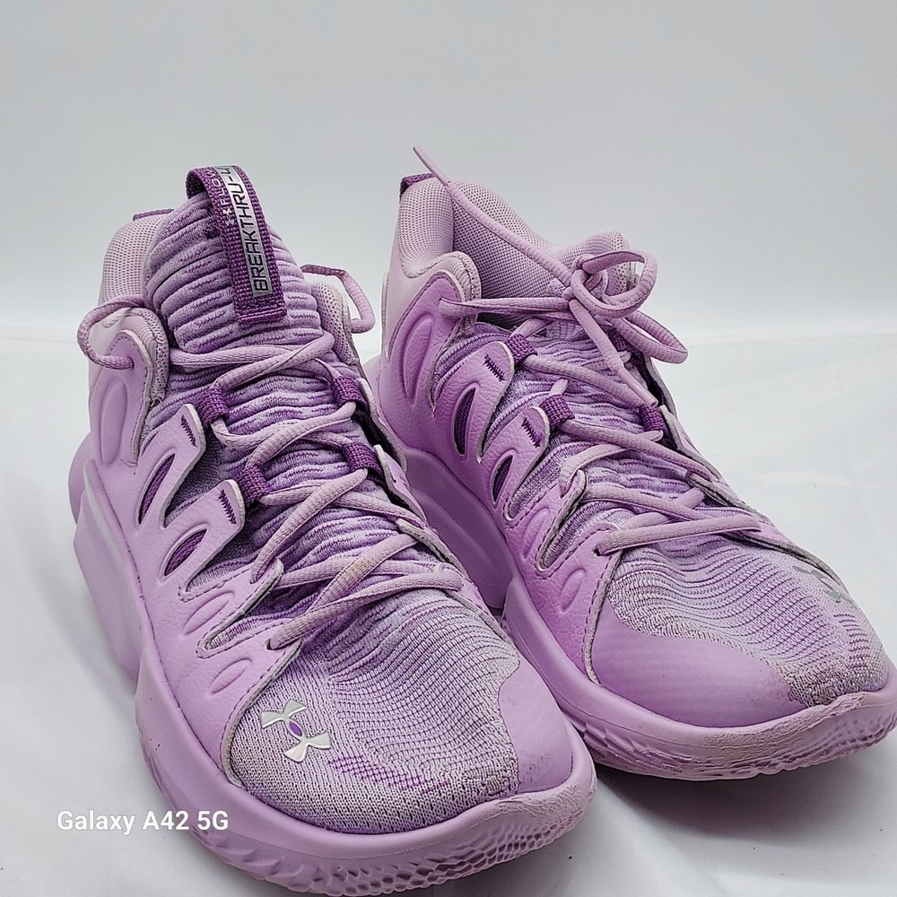 Under Armour Flow Breakthru 4 Basketball Shoes Women's Lavender Size 10